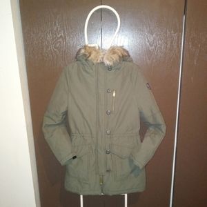 American Eagle AEO Green Parka Coat Long - Women | Color: Green | Size: S